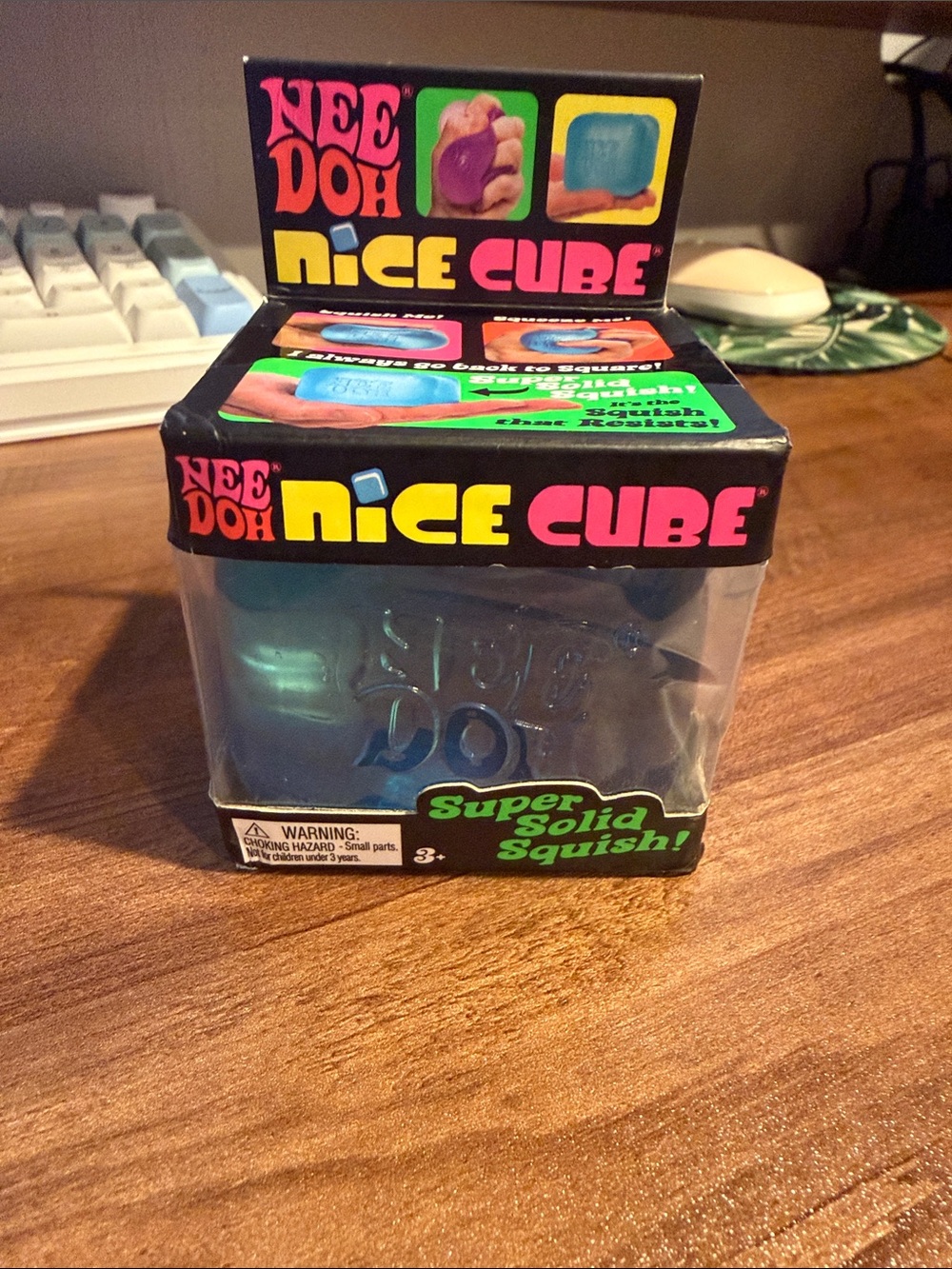 NeeDoh Nice Cube Super Solid Squish - Blue